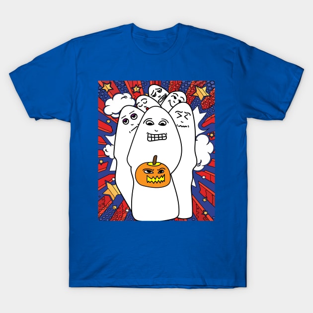 Funny Little Ghosts Halloween T-Shirt by flofin